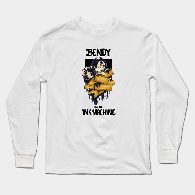 Playera Bendy And Ink Machine, Bendi, Boris, Sammy Long Sleeve T-Shirt by Mendozab Angelob